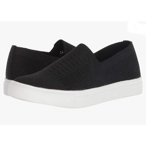 Steve Madden Freeda Black Slip On Platform Sneakers Size 8.5